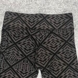 Victorias Secret Grey Black Geometric Tribal Print Leggings Medium Regular M/M